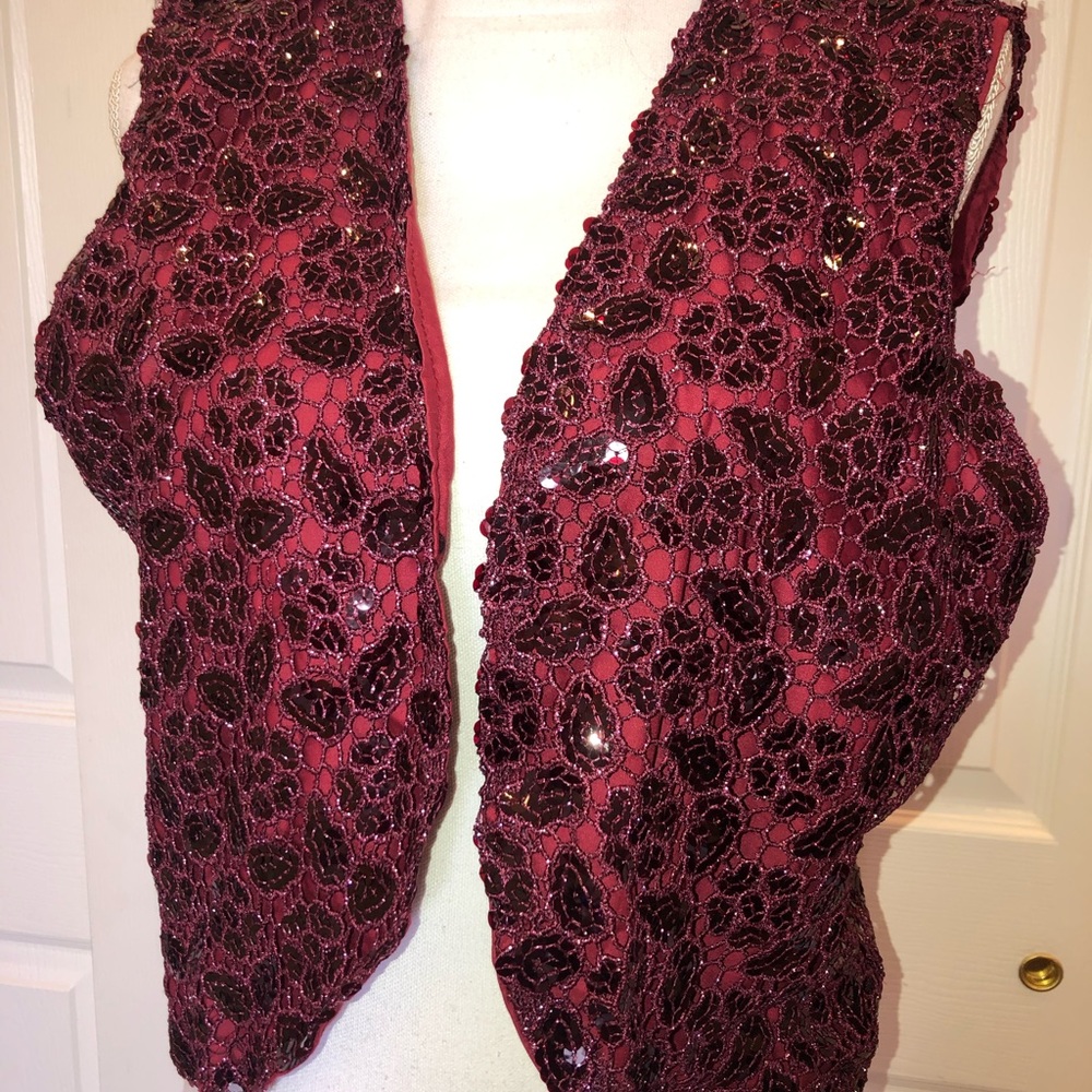 Purple Sequin Vest